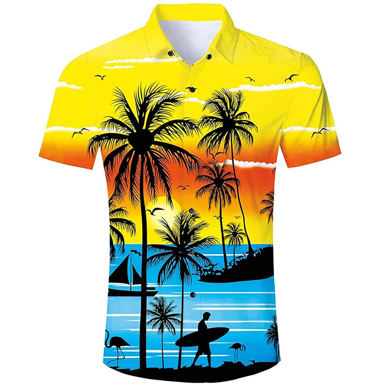 Camisa Masculina Casual Havaiana Moda Praia C014-7